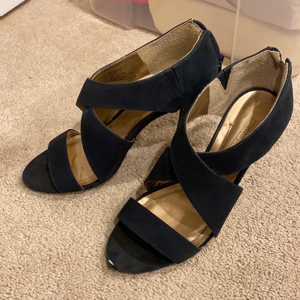 Marco Santini Navy Leather Heels